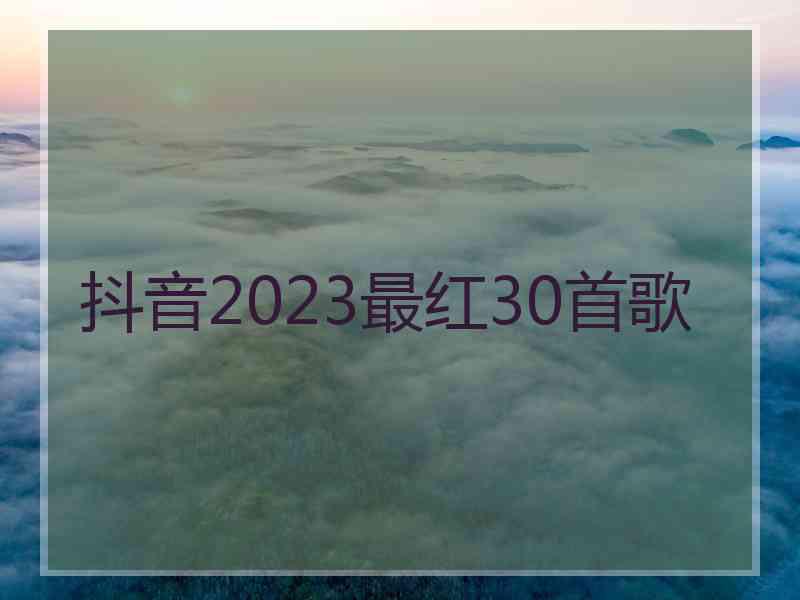 抖音2023最红30首歌