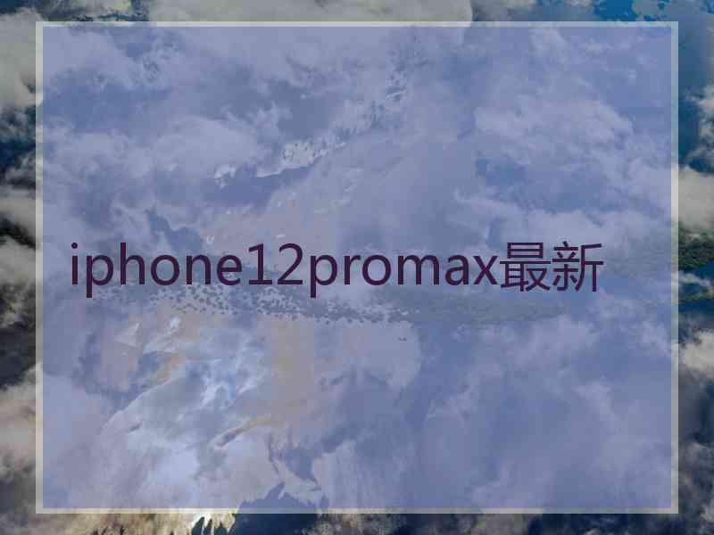 iphone12promax最新