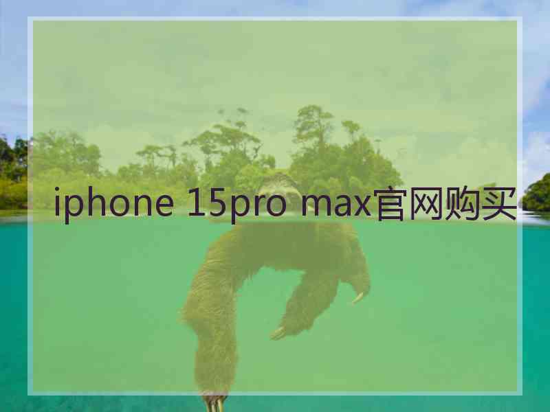 iphone 15pro max官网购买