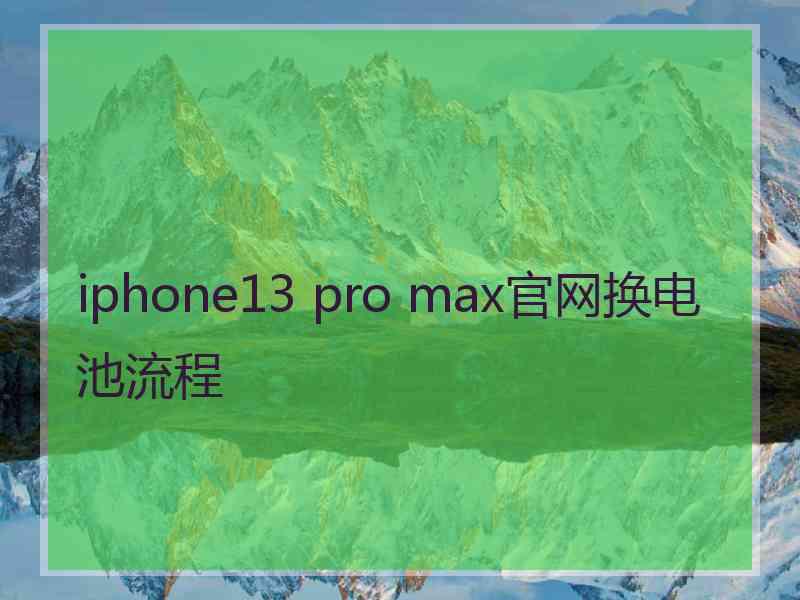 iphone13 pro max官网换电池流程