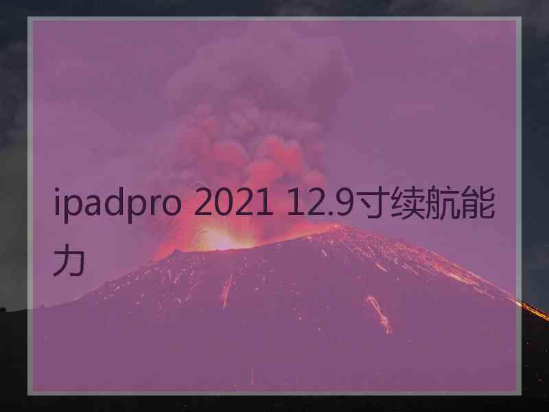 ipadpro 2021 12.9寸续航能力