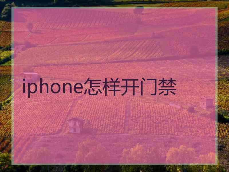 iphone怎样开门禁