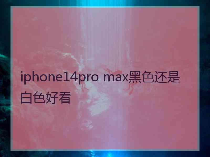 iphone14pro max黑色还是白色好看