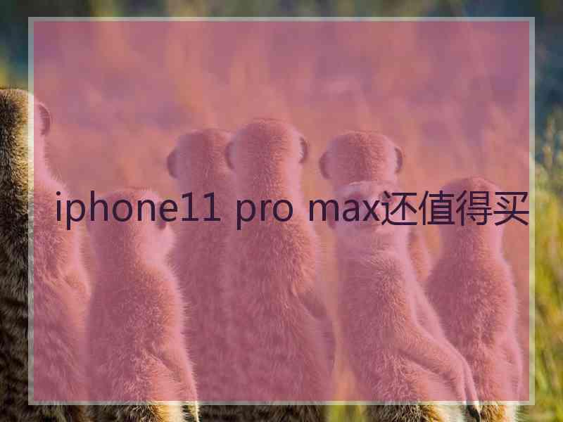 iphone11 pro max还值得买