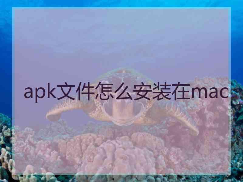 apk文件怎么安装在mac