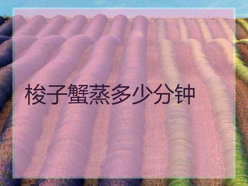 梭子蟹蒸多少分钟