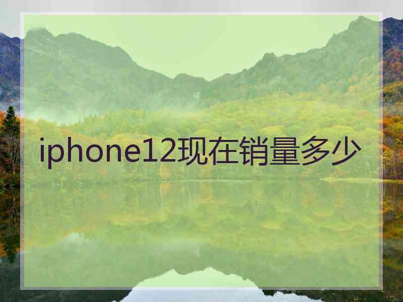 iphone12现在销量多少