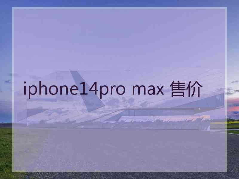 iphone14pro max 售价