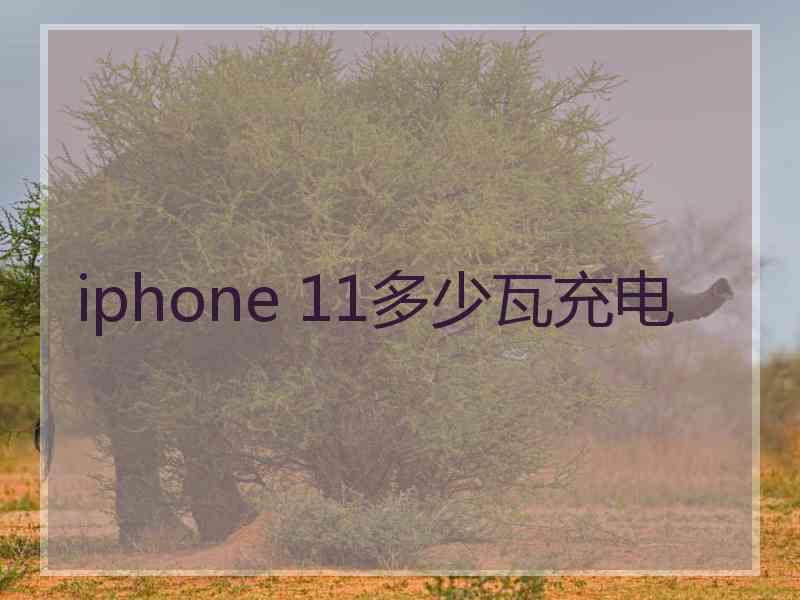 iphone 11多少瓦充电