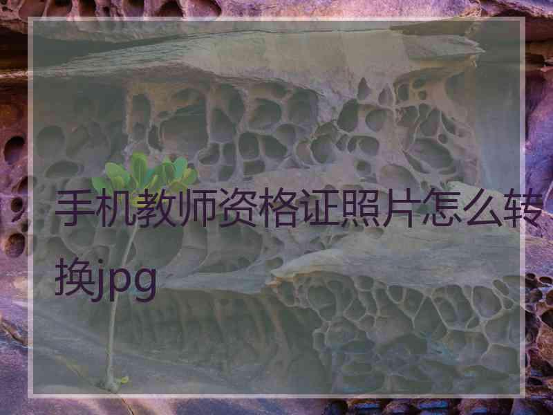 手机教师资格证照片怎么转换jpg