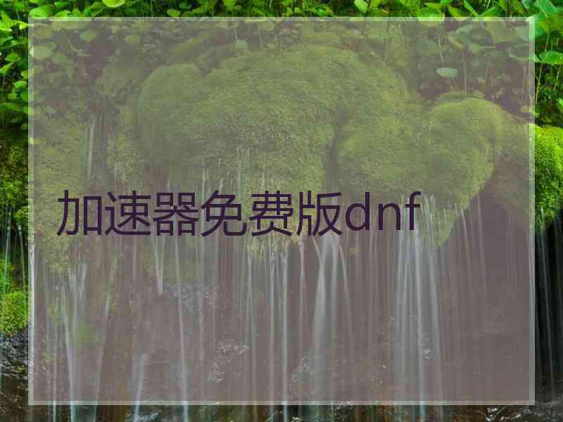 加速器免费版dnf