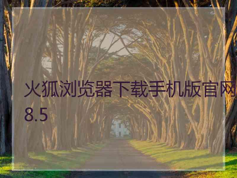 火狐浏览器下载手机版官网8.5