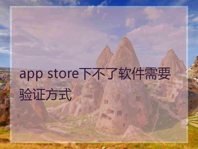 app store下不了软件需要验证方式