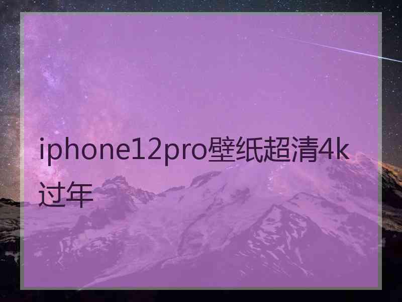 iphone12pro壁纸超清4k过年