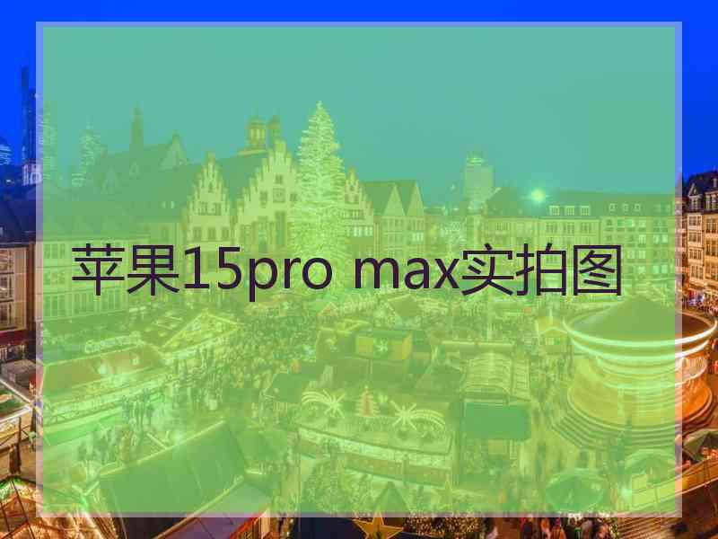 苹果15pro max实拍图