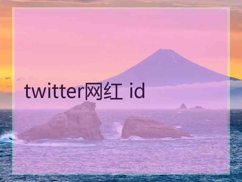 twitter网红 id