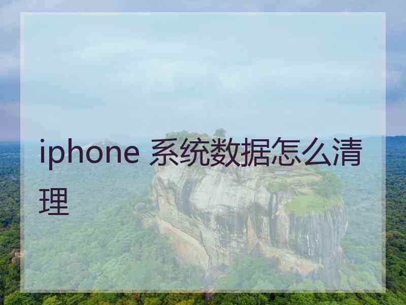 iphone 系统数据怎么清理