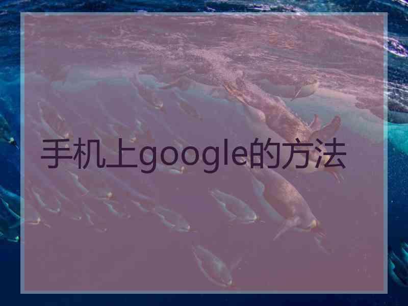 手机上google的方法