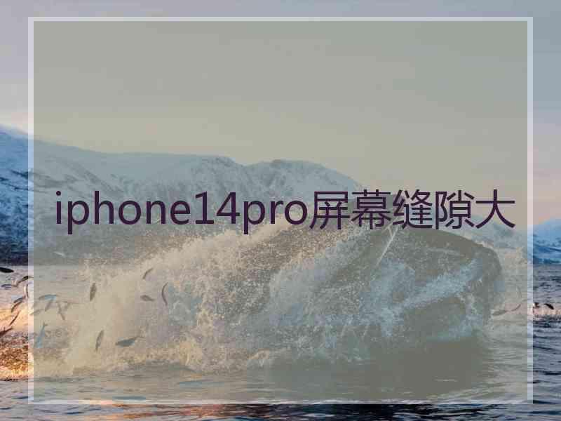 iphone14pro屏幕缝隙大