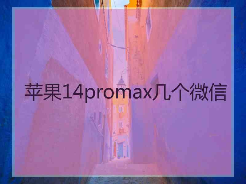 苹果14promax几个微信