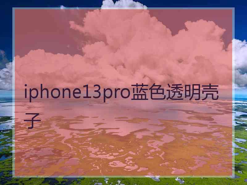 iphone13pro蓝色透明壳子