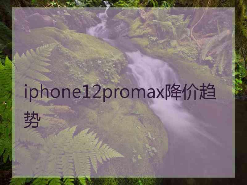 iphone12promax降价趋势