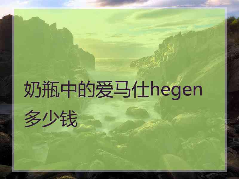 奶瓶中的爱马仕hegen多少钱