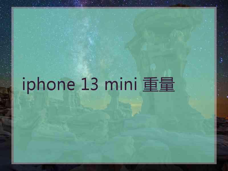 iphone 13 mini 重量