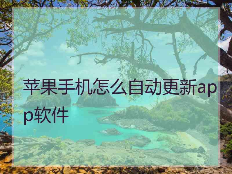 苹果手机怎么自动更新app软件