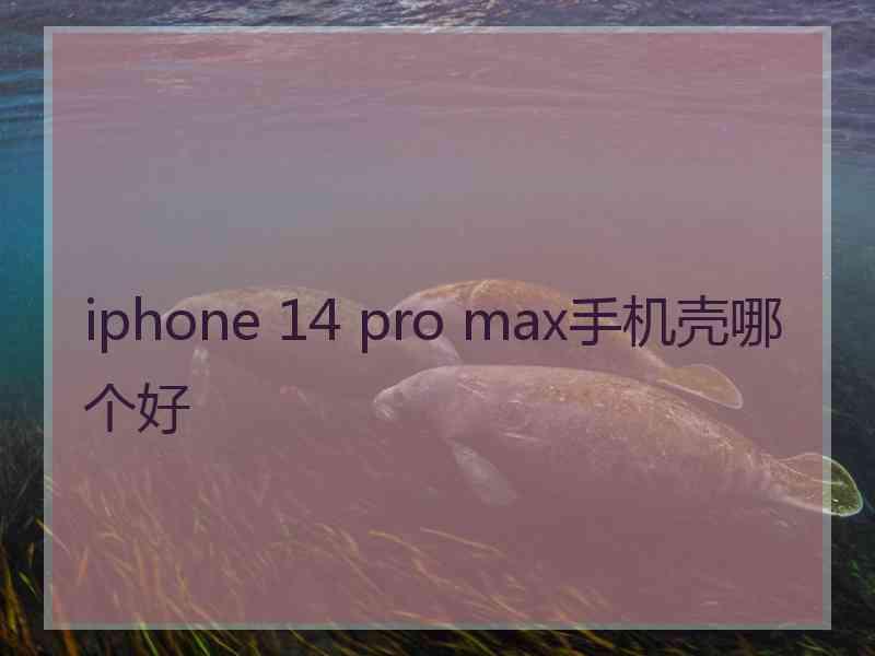 iphone 14 pro max手机壳哪个好