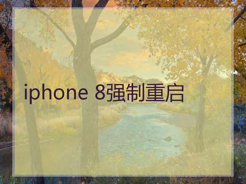 iphone 8强制重启