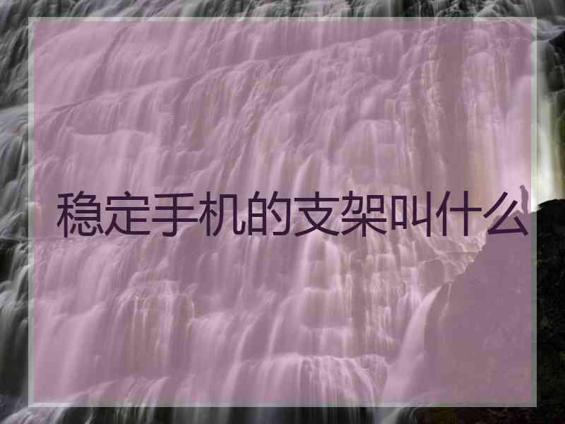 稳定手机的支架叫什么