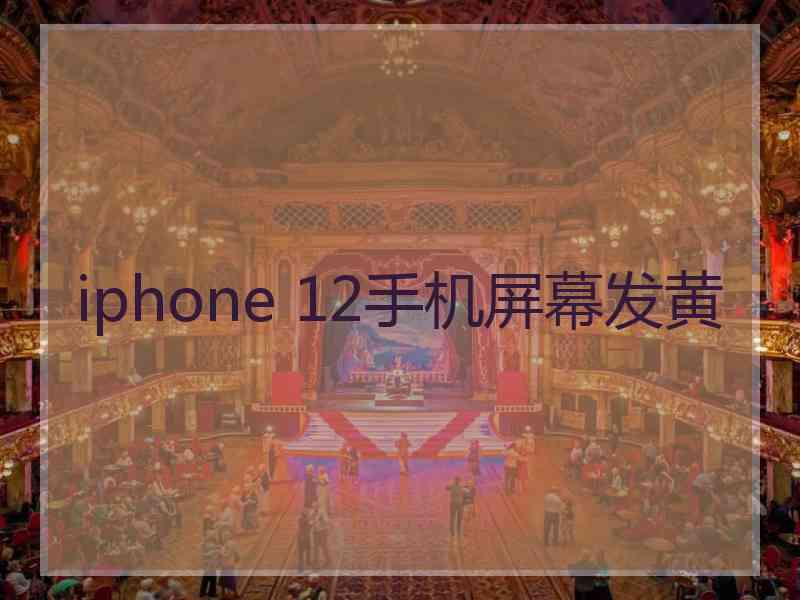 iphone 12手机屏幕发黄