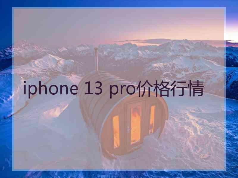 iphone 13 pro价格行情