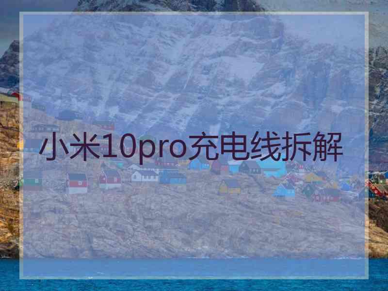 小米10pro充电线拆解