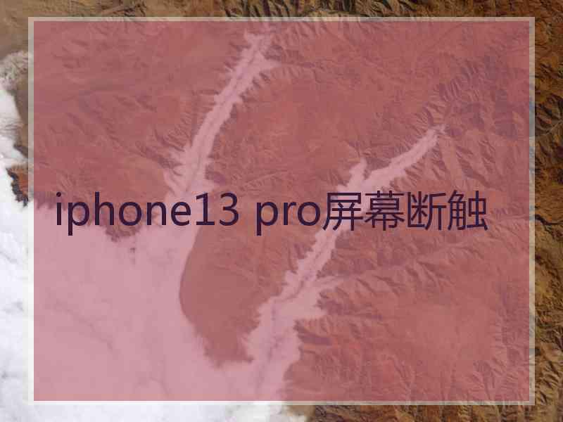 iphone13 pro屏幕断触