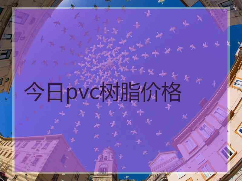 今日pvc树脂价格