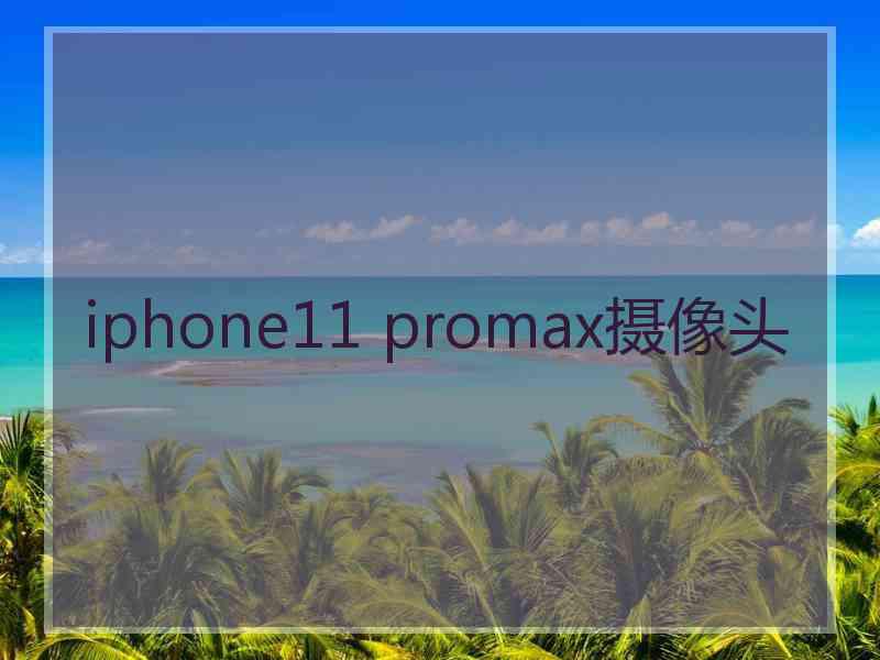 iphone11 promax摄像头