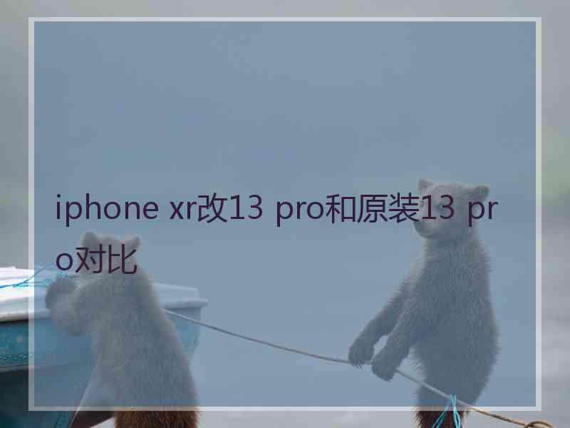 iphone xr改13 pro和原装13 pro对比