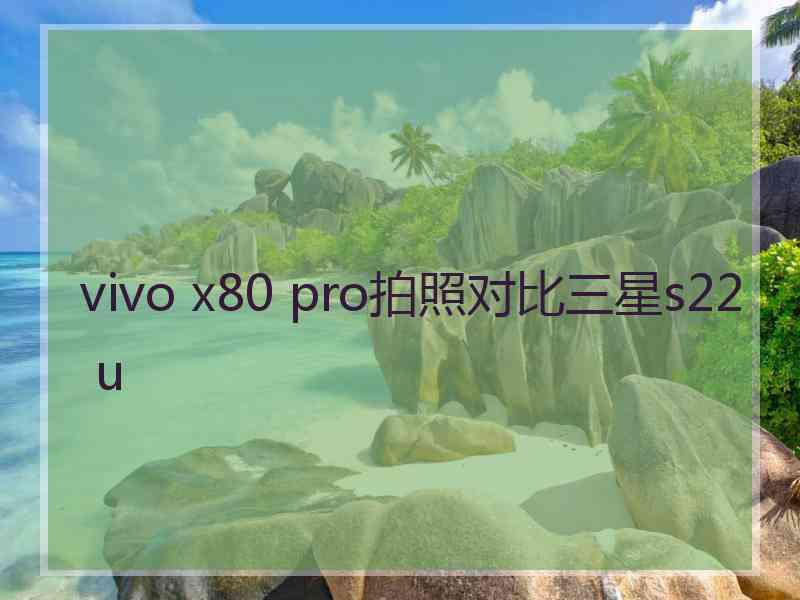 vivo x80 pro拍照对比三星s22 u