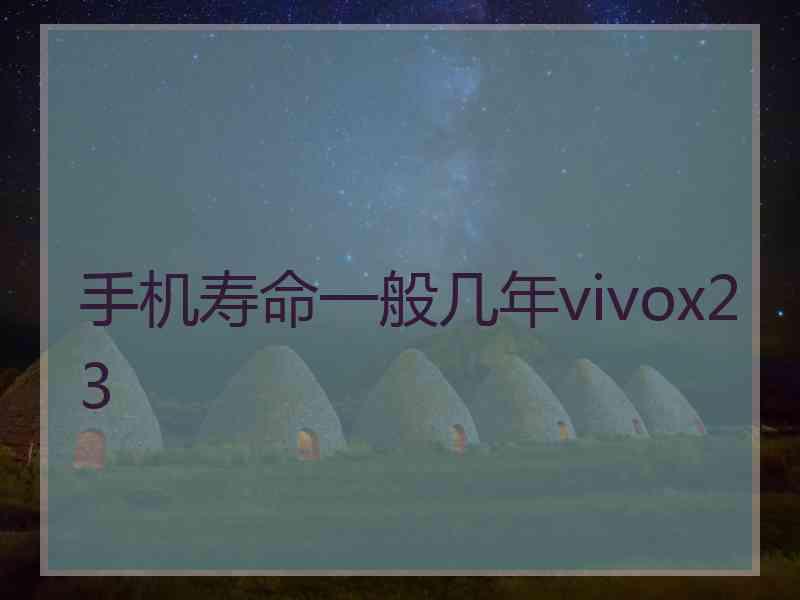 手机寿命一般几年vivox23