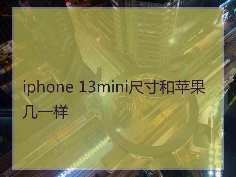 iphone 13mini尺寸和苹果几一样