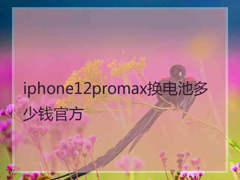 iphone12promax换电池多少钱官方