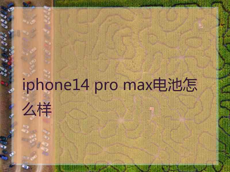 iphone14 pro max电池怎么样