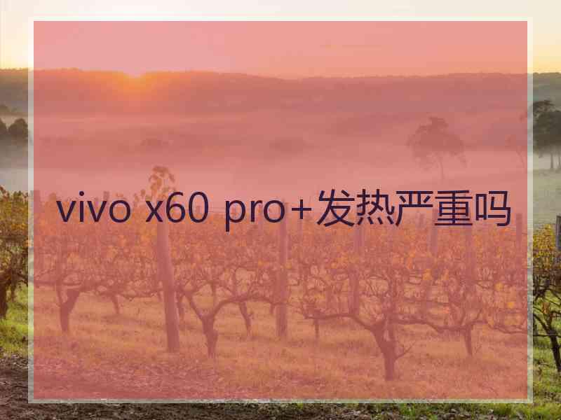 vivo x60 pro+发热严重吗