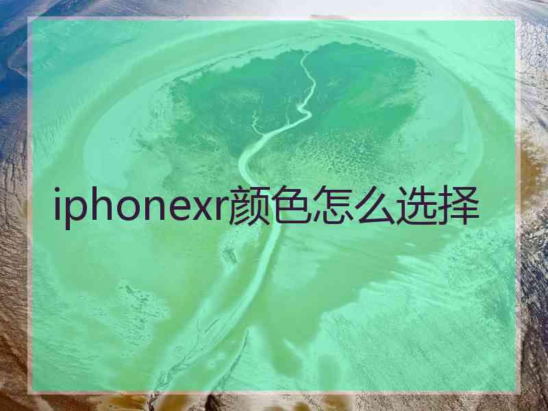 iphonexr颜色怎么选择