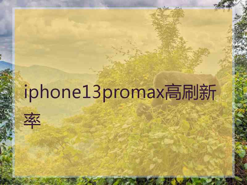 iphone13promax高刷新率