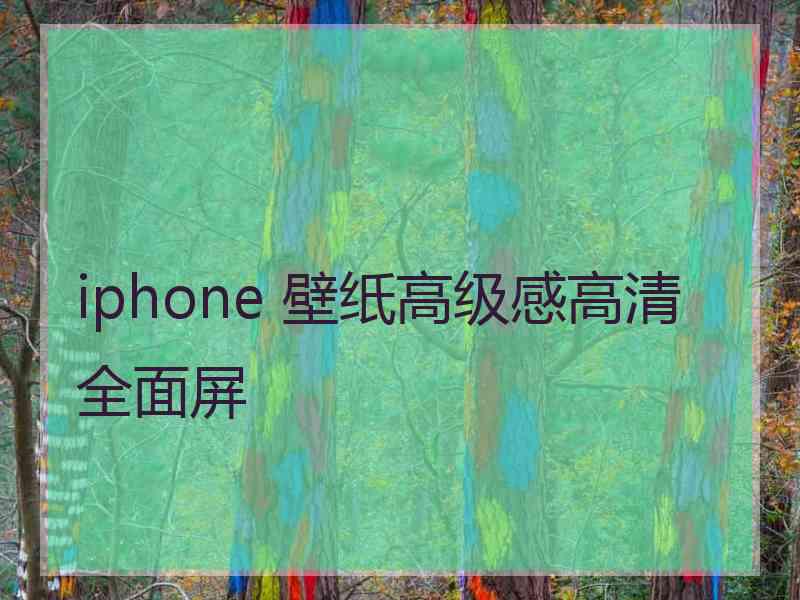 iphone 壁纸高级感高清全面屏