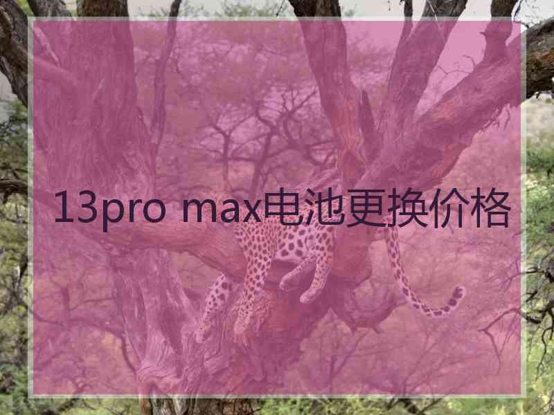 13pro max电池更换价格