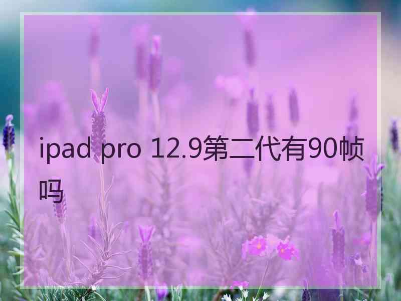 ipad pro 12.9第二代有90帧吗